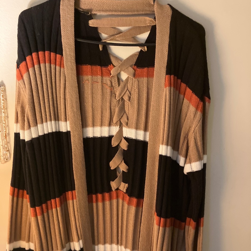 Cardigan Multi Color Striped XL